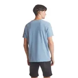 Remera gris de cuello redondo y manga corta.