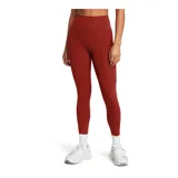 Calza deportiva color salmón, tiro alto, corte capri y bolsillo lateral.