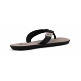 Ojotas de dedo para hombre, marca Cartago, modelo Aspen, color negro con plantilla marrón y logo en la tira.