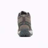 Bota de senderismo Merrell Accentor 3 Mid WP color marrón topo y detalles en gris oscuro. Fabricada con parte superior de piel de ante y malla, forro de malla transpirable, puntera protectora de goma y suela de goma con tacos de 5mm.