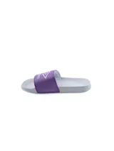 Ojotas Umbro color lila con logo de la marca en blanco.