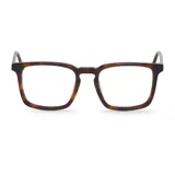 Anteojos de acetato color carey con forma rectangular.