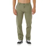 Pantalón chino Rip Curl Classic Surf, color verde militar, con cierre de botón y cremallera, bolsillos laterales y traseros.