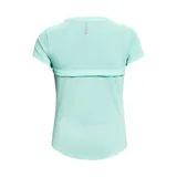 Remera deportiva Under Armour Streaker de mujer, color azul con logo en el ruedo.