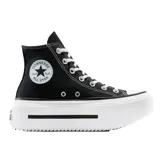 Championes Converse Chuck Taylor All Star Lift de caña alta, color negro con plataforma blanca y logo de la marca en el lateral.