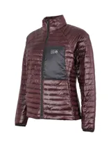 Campera negra ultraligera de nailon ripstop con aislamiento ThermaCLOud AF. Cuenta con bolsillo seguro con cierre en el pecho, dos bolsillos seguros para las manos con cierre, puños elásticos y dos ajustadores inferiores en el dobladillo. Se guarda en su propio bolsillo para la mano con mosquetón interno.