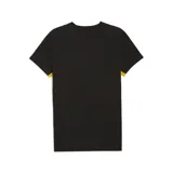 Remera deportiva Puma Evostripe Tee negra con detalles en amarillo en los laterales, logo de Puma bordado en amarillo en el pecho y escudo del Club Atlético Peñarol bordado en el pecho. Corte clásico y cuello redondo.