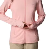 Campera polar Columbia con cierre frontal, bolsillos laterales con cierre y orificios para pulgares.