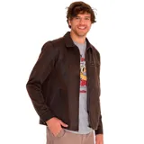 Chaqueta Caterpillar negra con cierre frontal, cuello clásico y bolsillo con cierre en el pecho izquierdo. Forro estampado con el logo de Caterpillar y bolsillo interior.