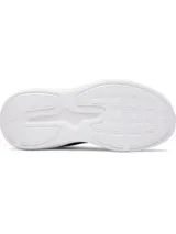 Championes Under Armour W Phade RN 3 para mujer, color negro con logo blanco y detalles celeste pastel. Ideales para running.