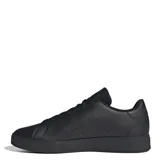 Championes Adidas Advantage Base 2.0, color negro, de estilo urbano, con cordones y exterior de cuero sintético.