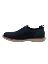 Zapato slip on azul marino de poliéster, con forro de poliéster y suela de EVA Comfort Flex.