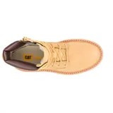 Botas Caterpillar Colorado Max color arena, de cuero, con plataforma y cordones.