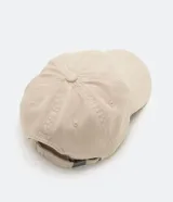 Gorro de béisbol color beige, de algodón.