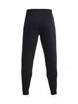 Pantalón jogger negro Under Armour Rival Fleece para hombre, con logo blanco en el muslo izquierdo. Confeccionado en tejido Fleece ligero, cómodo y suave por dentro. Cuenta con cintura elástica con cordón ajustable y puños acanalados.
