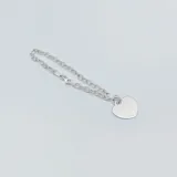 Pulsera de plata 925 con dije de corazón liso.