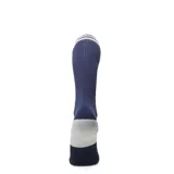 Medias Adidas adi 23 unisex, largas hasta la rodilla, color azul marino con logo de la marca en blanco y tres rayas blancas en la parte superior.