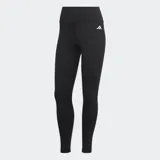 Calza de entrenamiento Adidas Essentials, color negro, tiro alto y largo de siete octavos. Confeccionada en tejido entrelazado con tecnología de absorción AEROREADY.