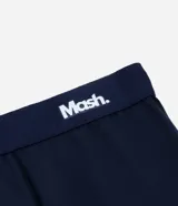 Calzoncillo tipo bóxer negro de microfibra liviana con cintura elástica estampada con el logo de la marca Mash.