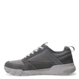Championes urbanos Caterpillar Hex Ready Low Mesh, color gris, con capellada de gamuza y malla, cordones y suela de goma con diseño geométrico.