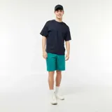 Bermudas deportivas rectas de chándal color azul.