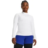 Remera de compresión Under Armour ColdGear de manga larga, color negro con cuello alto y logo en el cuello.
