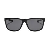 Lentes de sol unisex con marco negro y verde, lentes polarizados con filtro UV 400. Fabricados con plástico reciclado. Incluye estuche.