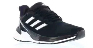 Championes Adidas Response Super 2.0 para hombre, color negro con detalles en blanco y gris. Zapatillas de running con cordones y suela de goma.
