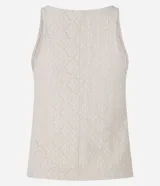 Musculosa azul marino texturizada con cuello halter.
