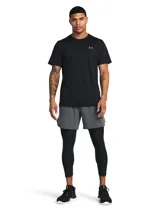 Remera deportiva negra Under Armour Vanish Elite Vent de manga corta con logo en el pecho.