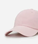 Gorro de béisbol liso, color azul marino, con visera curva y corona estructurada de seis paneles.