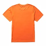Remera deportiva azul marino de manga corta con logo de la marca estampado en el pecho.