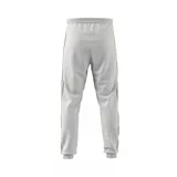Pantalón de jogging gris claro con cintura elástica, corte ajustado y tres rayas grises a los costados.