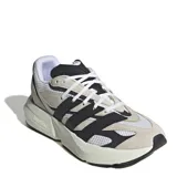 Championes Adidas Light Blaze, color blanco con detalles en negro y gris.