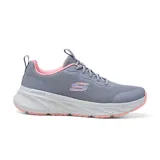 Championes deportivos Skechers Relaxed Fit: Edgeride - Smooth Journey color gris con detalles en rosa. Con plantilla Air Cooled Memory Foam, ajuste Relaxed Fit y suela con buen agarre.