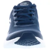 Championes deportivos azul marino con detalles en gris, diseño ligero y cordones.