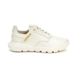 Zapatillas Caterpillar Hex Lite Leather color blanco hueso, con cordones, capellada de cuero y suela de goma.