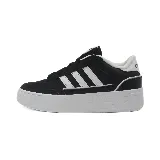 Zapatillas urbanas Adidas Break Start Bold W para mujer, color negro con las tres tiras blancas y suela de plataforma blanca.