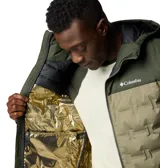 Campera Columbia Grand Trek III para hombre, con capucha, impermeable y transpirable. Forro termorreflectante Omni-Heat™ Infinity y aislamiento de plumón de 650 fill power.