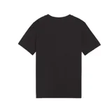 Remera deportiva Puma Teamgoal Casuals Tee Jr negra de manga corta con logo blanco estampado en el pecho.