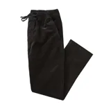 Pantalón negro de corte recto, fabricado en tejido duradero y cómodo.