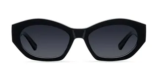 Lentes de sol con diseño angular en color negro, protección UV400 y lentes polarizados.