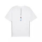 Remera blanca de manga corta con cuello redondo, logo de Puma en el pecho izquierdo y logo de BMW Motorsport en el pecho derecho.