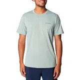Remera deportiva Columbia Hike Crew color borgoña, de corte clásico y manga corta, con logo estampado en el pecho. Confeccionada en poliéster con tecnología Omni-Wick para absorción de la humedad y control de olores.