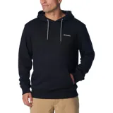 Buzo hoodie negro de Columbia, con cordones ajustables blancos y logo de la marca en el pecho. Tiene bolsillo tipo canguro y puños y cintura acanalados.