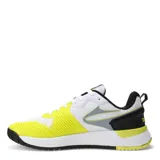 Championes Topper Tenis Cover IV, color blanco con detalles en amarillo y negro.