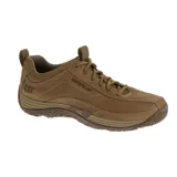 Zapato acordonado de cuero color marrón con forro de tejido transpirable, plantilla Ease para confort ligero, forro de microfibra suave con control de olores probiótico CLEANSPORT NXT, entresuela Easy para amortiguación ligera y suela de goma duradera para mayor tracción.