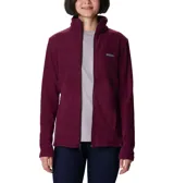 Campera polar Columbia Basin Trail III Full Zip para mujer, color azul marino. Con cierre frontal completo y bolsillos laterales con cierre.