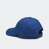 Gorra Vans de seis paneles color azul con logo de la marca bordado en blanco en el frente.