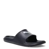 Sandalias Puma Divecat V2 Lite Cat, color azul con logo blanco.